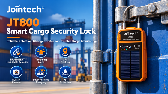 JT800 Smart Cargo Security Lock with TRUEINSERT Technology and Industrial-Grade Protection