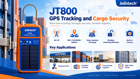 Cerradura electrónica JT800 4G GPS para seguimiento de contenedores y seguridad de carga